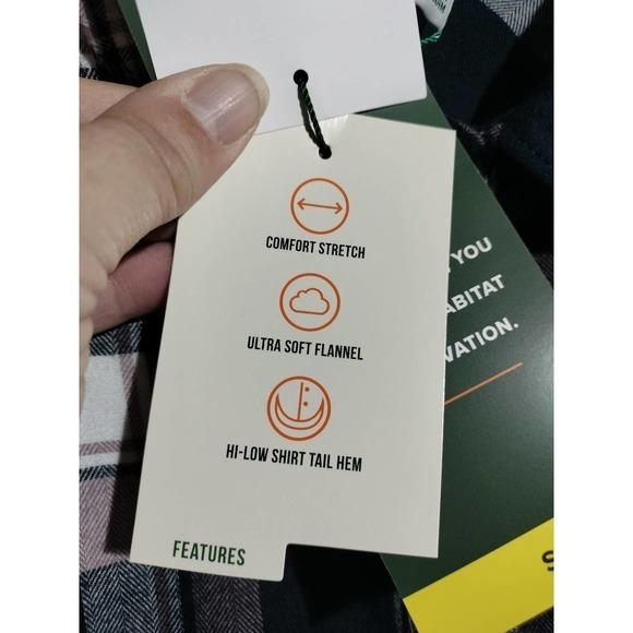 Orvis NWT black and Pink plaid flannel woman size small - Picture 6 of 10